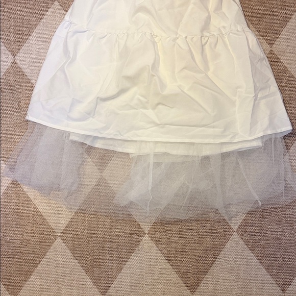 SHEIN White Tiered Maxi Skirt with Tulle Trim - Picture 3 of 3